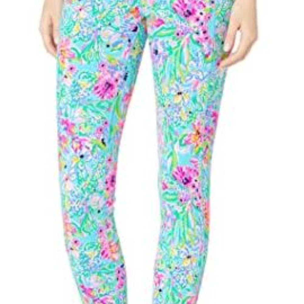 Lilly Pulitzer luxletic weekender legging Alligator Isle large NWT